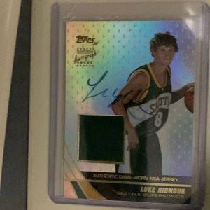 Luke Ridnour 2002- 2003 topps jersey edition auto jersey /499 *Supersonics*
